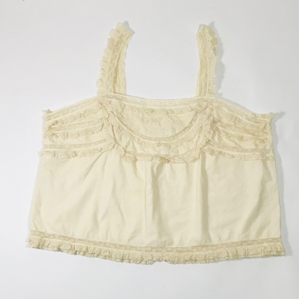 Anna Sui Embroidered Lace Tank Blouse